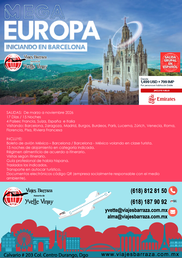 EUROPA COMENZANDO EN BARCELONA