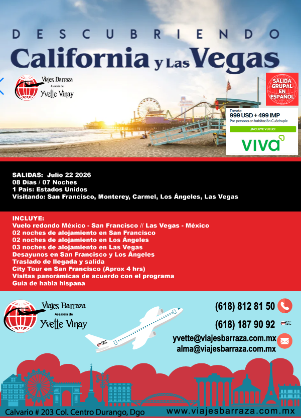 CALIFORNIA Y LAS VEGAS