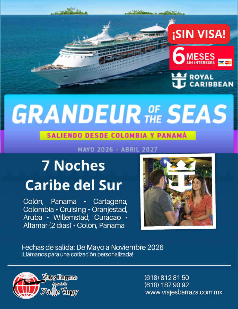 CRUCERO CARIBE SIN VISA MSI 7 NOCHES