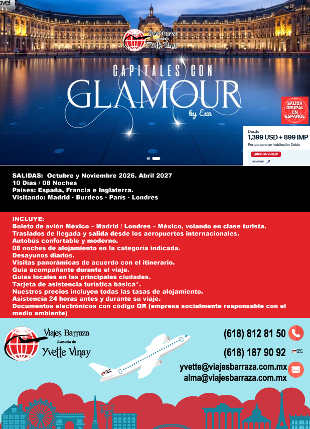 EUROPA CAPITALES CON GLAMOUR