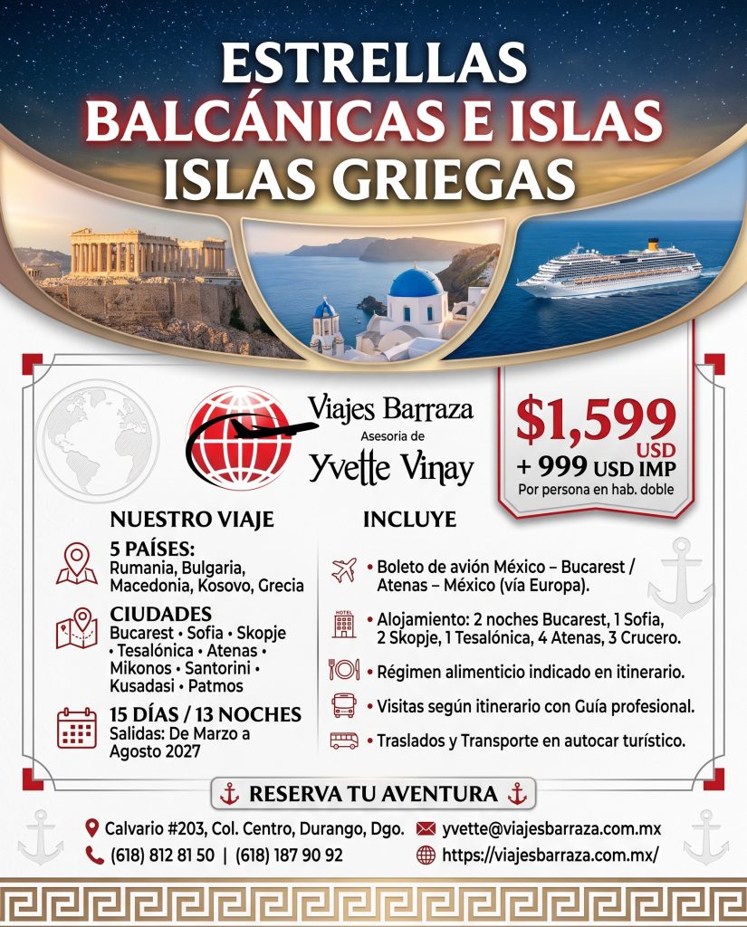 ESTRELLAS BALCÁNICAS E ISLAS GRIEGAS